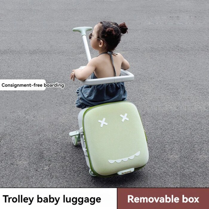 Children's Luggage Case Can Ride and Walk the Baby's Suitcase Stroller. - Image 1