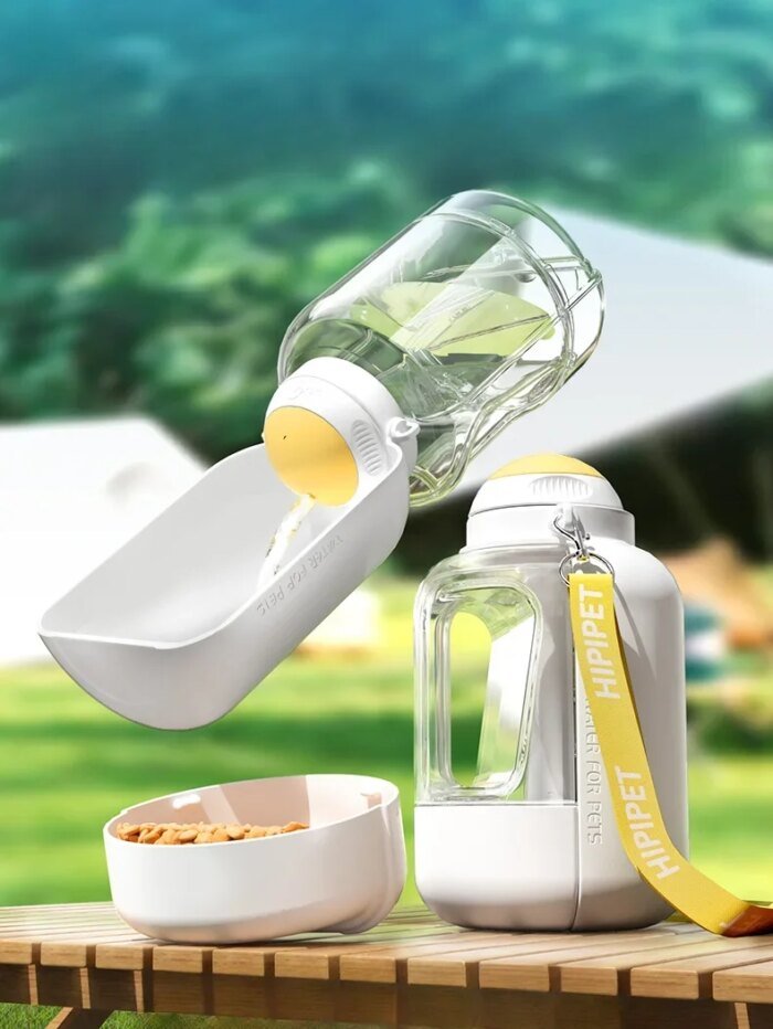 Pet Out Drinking Pot For Dog & Cat. Water Dispenser. Portable Water and Food Integrated Bowl - Image 2