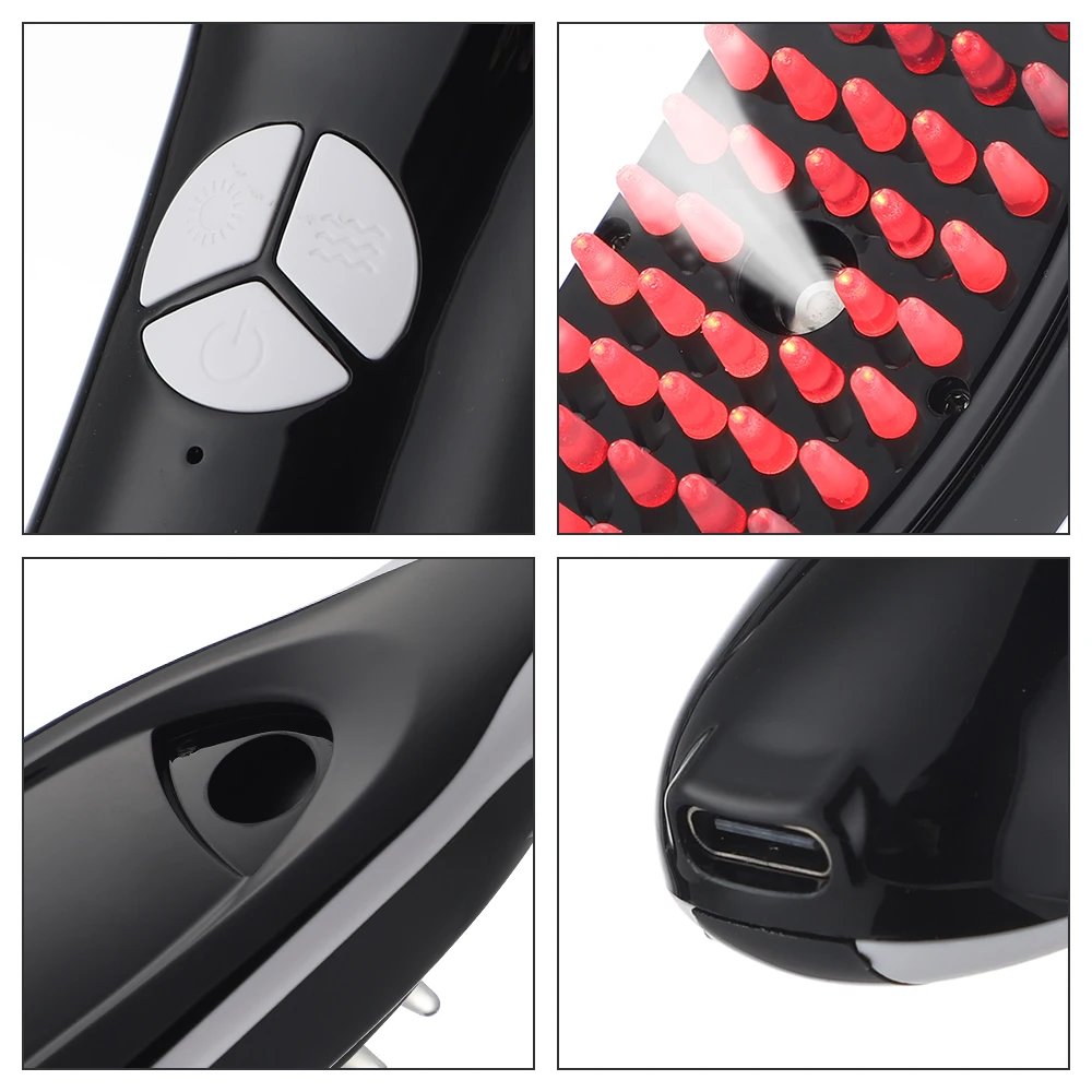 Electric Spray Massage Comb Hair Growth Vibration Head Massager Brush LED Anti Hair Loss Scalp Liquid Medicine Atomizing Comb Electric Spray Massage Comb Hair Growth Vibration Head Massager Brush LED Anti Hair Loss Scalp Liquid Medicine Atomizing Comb
