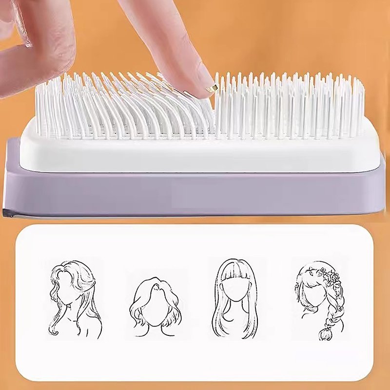 Self Cleaning Hairbrush Women Hair Brush One-key Cleaning Hair Loss Airbag Scalp Massage Comb Anti-Static Hairbrush Self Cleaning Hairbrush Women Hair Brush One-key Cleaning Hair Loss Airbag Scalp Massage Comb Anti-Static Hairbrush