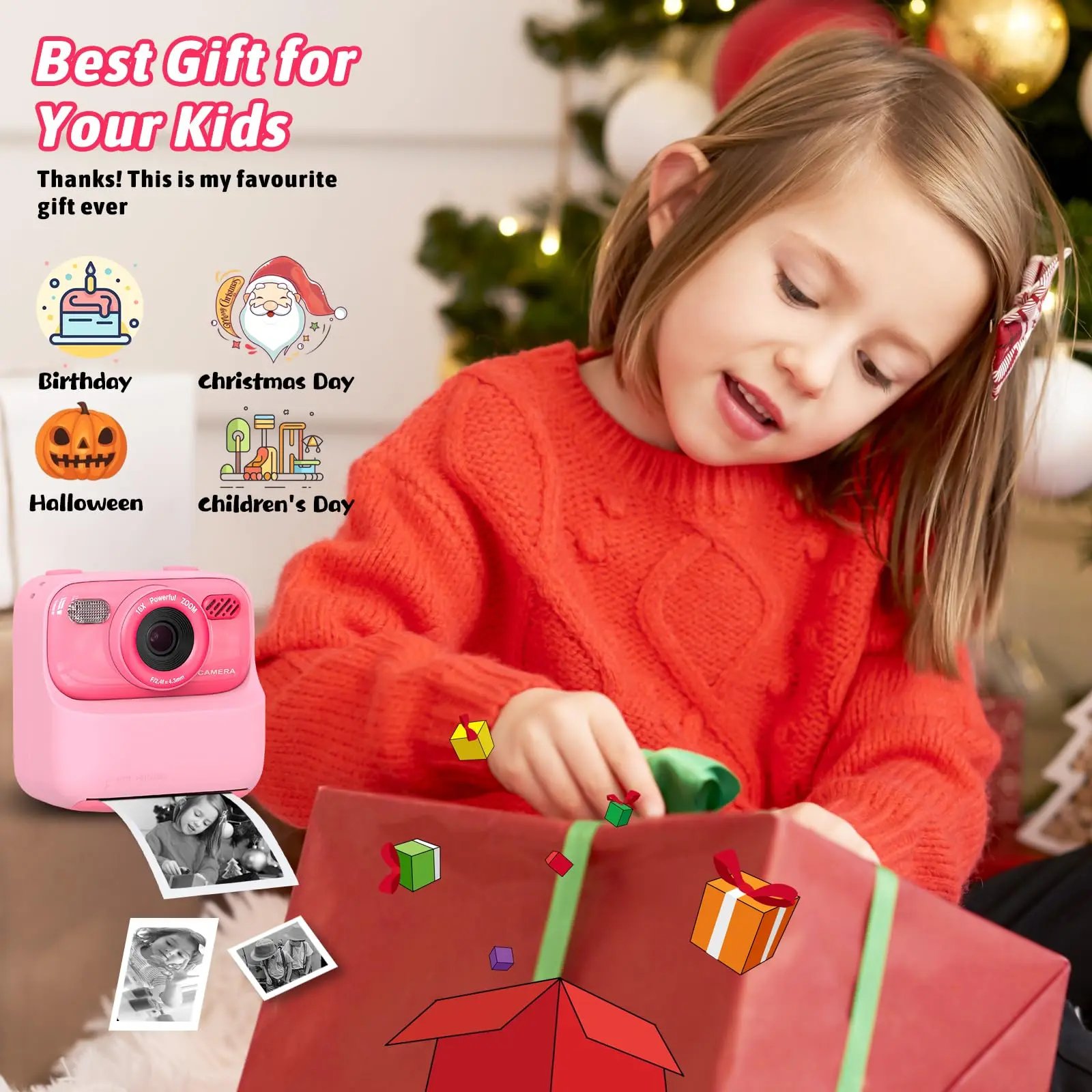 Upgrade Kids Camera Instant 1080P HD Dual Lens Selfie Digital Camera for Girls Boys Christmas Birthday Gifts Toys With 32G Print Upgrade Kids Camera Instant 1080P HD Dual Lens Selfie Digital Camera for Girls Boys Christmas Birthday Gifts Toys With 32G Print