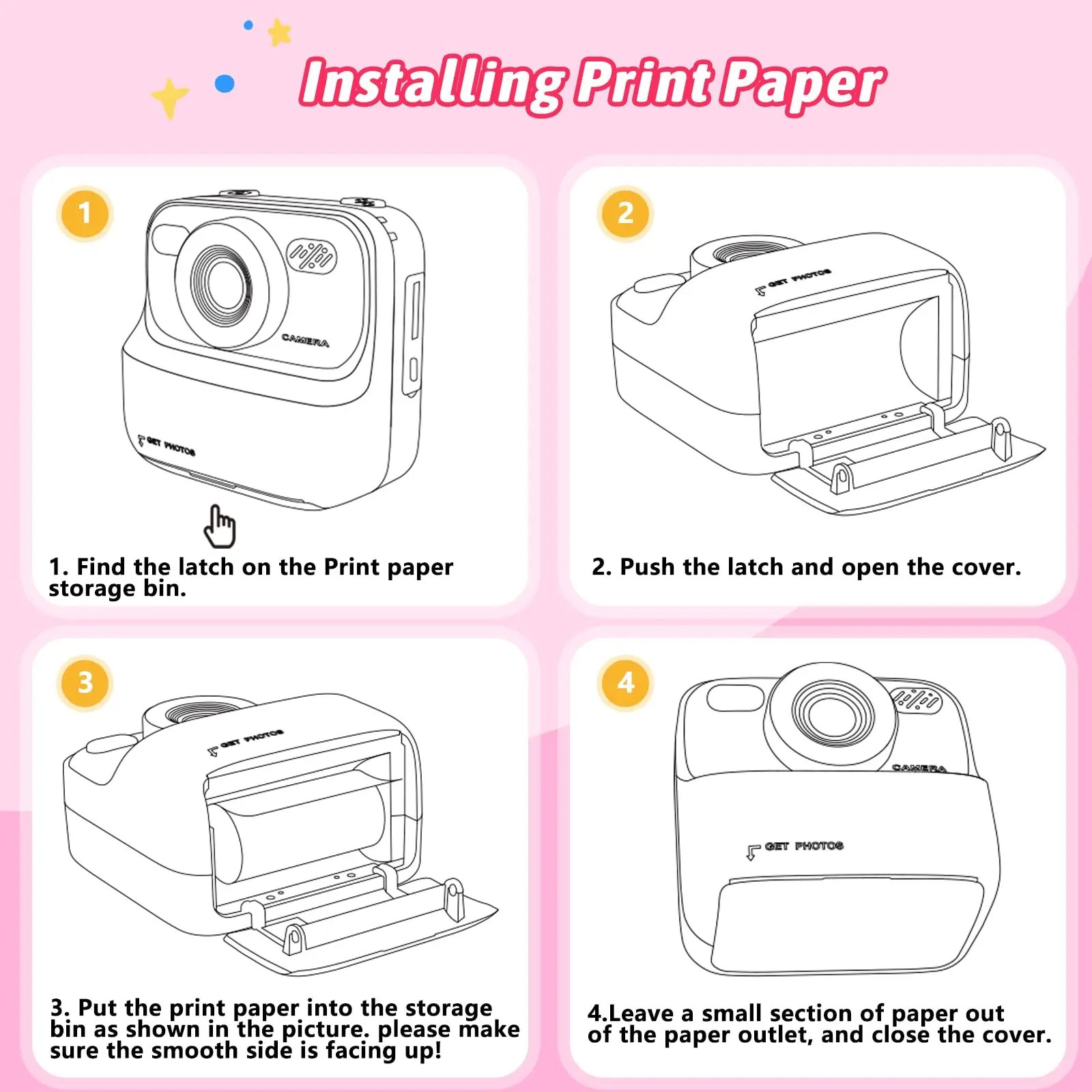 Upgrade Kids Camera Instant 1080P HD Dual Lens Selfie Digital Camera for Girls Boys Christmas Birthday Gifts Toys With 32G Print Upgrade Kids Camera Instant 1080P HD Dual Lens Selfie Digital Camera for Girls Boys Christmas Birthday Gifts Toys With 32G Print