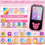 Kids Smart Phone Educational Toys Dual Camera Music Player Baby Phone With 8G Memro Game Learning for Age 3-12 Brithday Gifts - Image 2