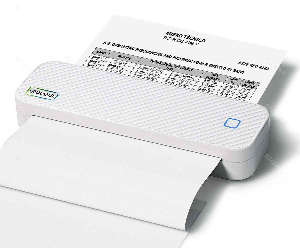 Inkless Portable A4 Thermal Printer Bluetooth PDF Excel Word Document Printing Machine Paper Roll For Office Work Home School