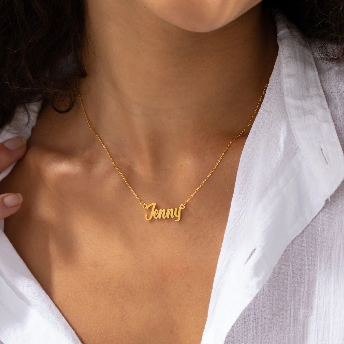 Custom Name Necklace for Women Personalised Cursive Letter Pendant Stainless Steel Jewelry Men Chain Choker Collar Personalizado Custom Name Necklace for Women Personalised Cursive Letter Pendant Stainless Steel Jewelry Men Chain Choker Collar Personalizado