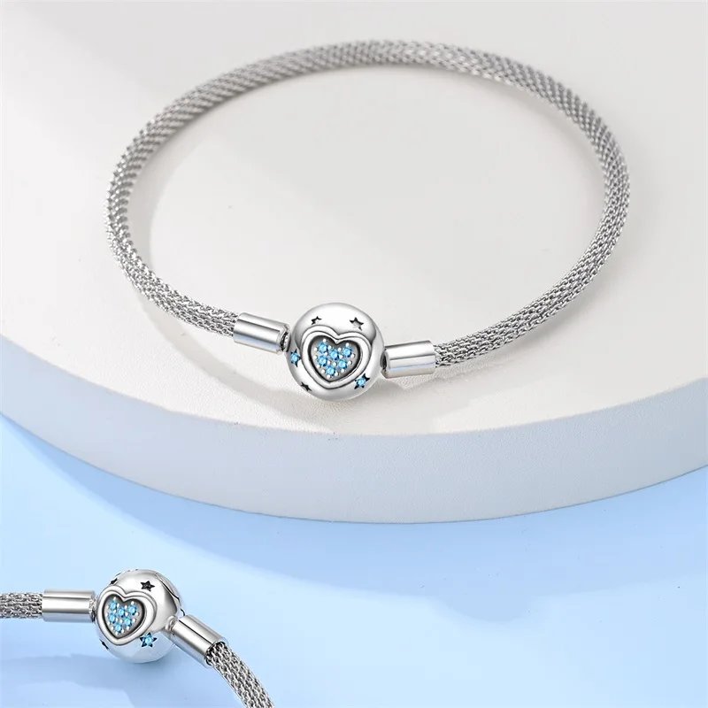 Bracelet Silver 925 Original 17-20CM Star Moon Sun Four Leaf Clover Green Zircon Bracelets Fit DIY Charms Birthday Jewelry Gifts Bracelet Silver 925 Original 17-20CM Star Moon Sun Four Leaf Clover Green Zircon Bracelets Fit DIY Charms Birthday Jewelry Gifts