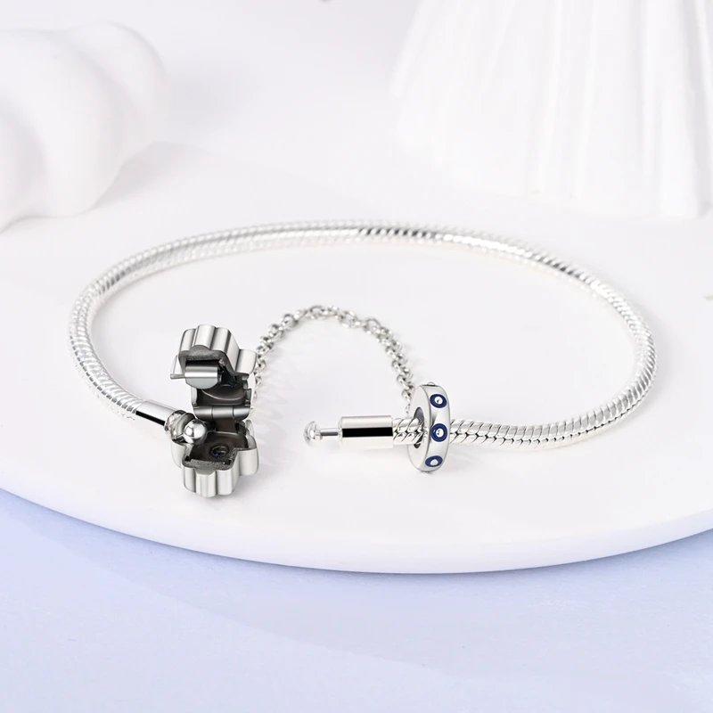 Bracelet Silver 925 Original 17-20CM Star Moon Sun Four Leaf Clover Green Zircon Bracelets Fit DIY Charms Birthday Jewelry Gifts Bracelet Silver 925 Original 17-20CM Star Moon Sun Four Leaf Clover Green Zircon Bracelets Fit DIY Charms Birthday Jewelry Gifts