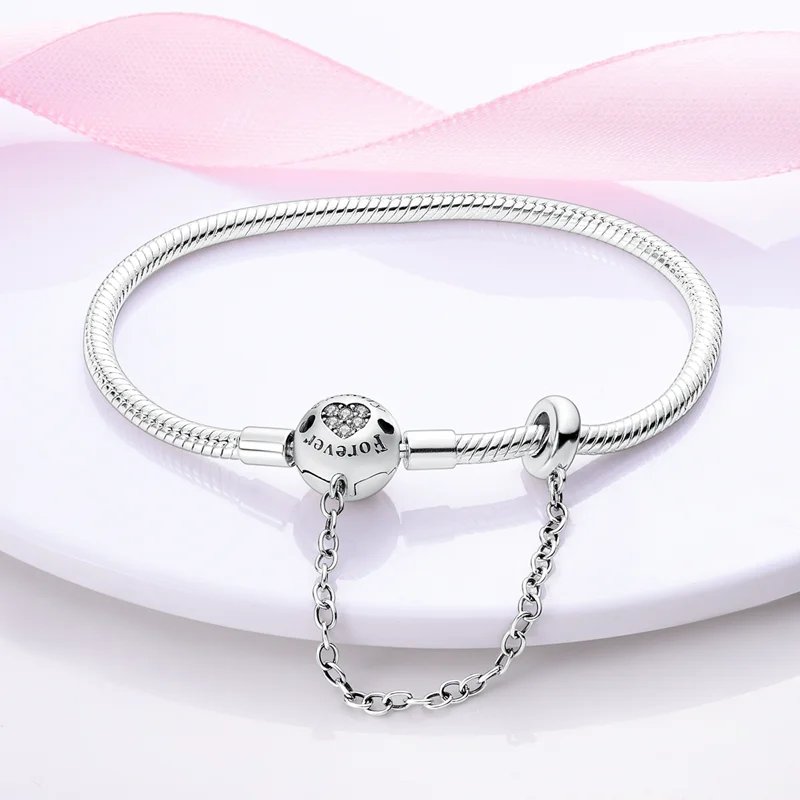 Bracelet Silver 925 Original 17-20CM Star Moon Sun Four Leaf Clover Green Zircon Bracelets Fit DIY Charms Birthday Jewelry Gifts Bracelet Silver 925 Original 17-20CM Star Moon Sun Four Leaf Clover Green Zircon Bracelets Fit DIY Charms Birthday Jewelry Gifts