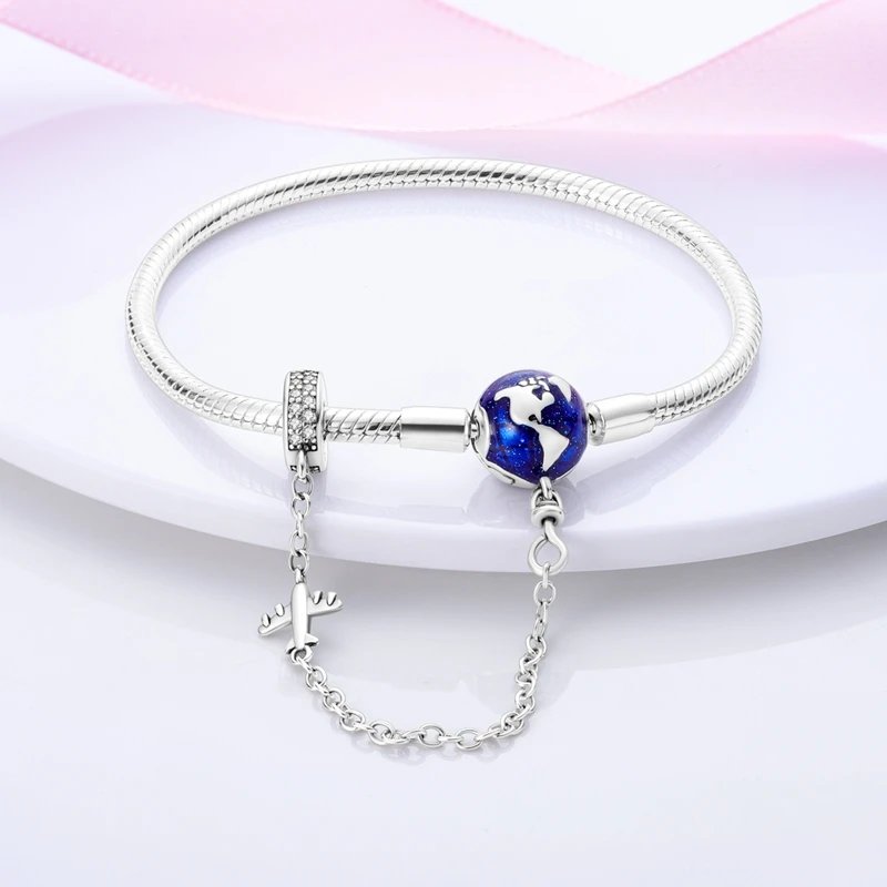 Bracelet Silver 925 Original 17-20CM Star Moon Sun Four Leaf Clover Green Zircon Bracelets Fit DIY Charms Birthday Jewelry Gifts Bracelet Silver 925 Original 17-20CM Star Moon Sun Four Leaf Clover Green Zircon Bracelets Fit DIY Charms Birthday Jewelry Gifts