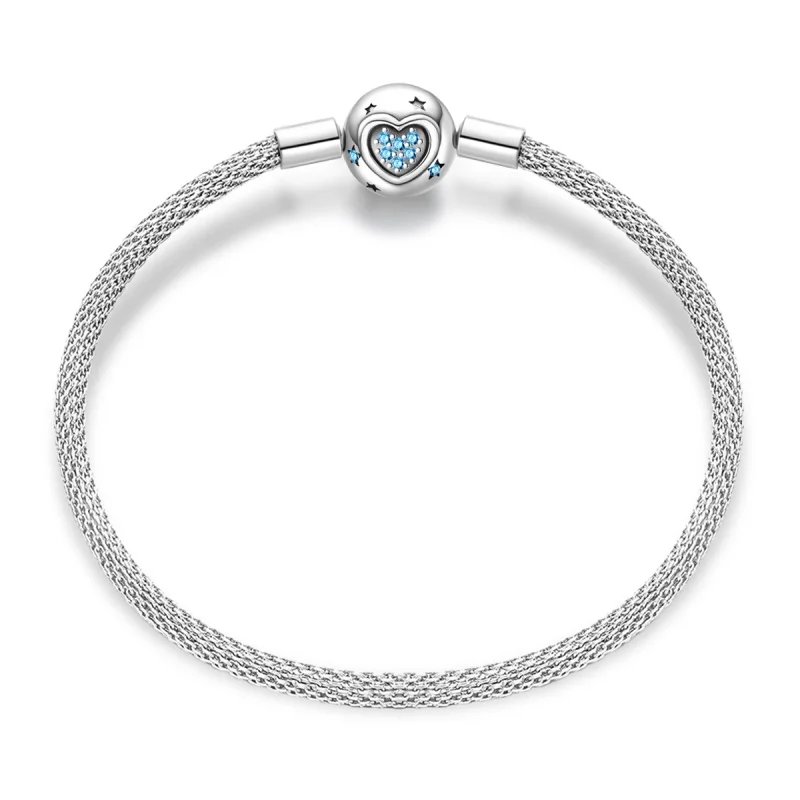 Bracelet Silver 925 Original 17-20CM Star Moon Sun Four Leaf Clover Green Zircon Bracelets Fit DIY Charms Birthday Jewelry Gifts Bracelet Silver 925 Original 17-20CM Star Moon Sun Four Leaf Clover Green Zircon Bracelets Fit DIY Charms Birthday Jewelry Gifts