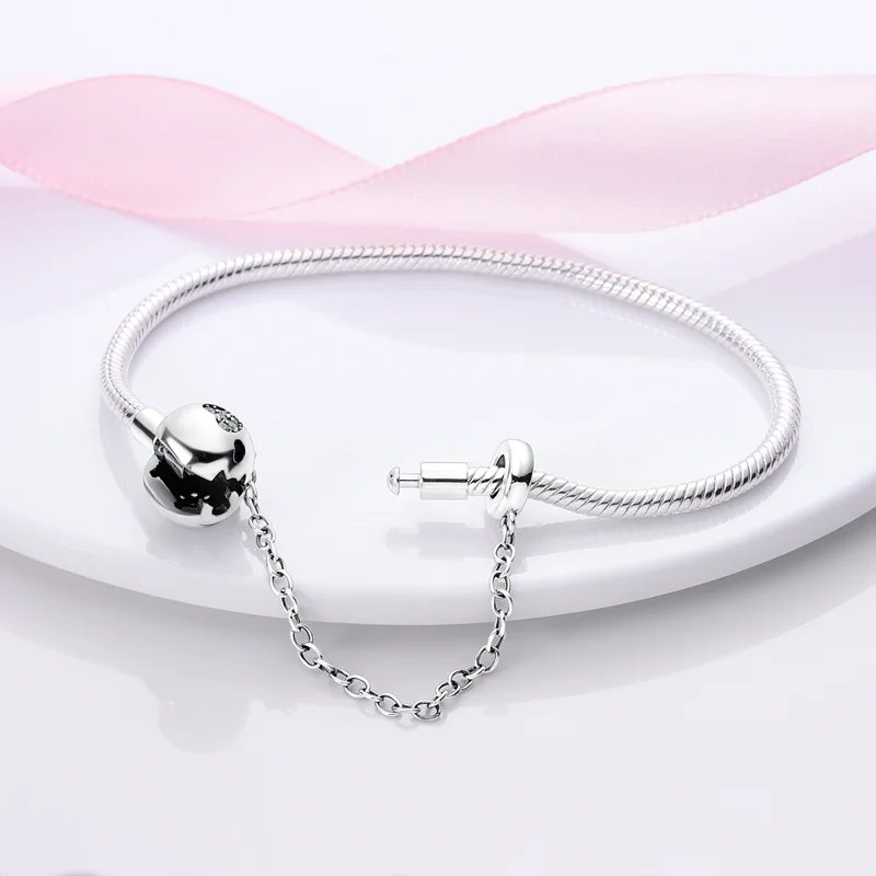 Bracelet Silver 925 Original 17-20CM Star Moon Sun Four Leaf Clover Green Zircon Bracelets Fit DIY Charms Birthday Jewelry Gifts Bracelet Silver 925 Original 17-20CM Star Moon Sun Four Leaf Clover Green Zircon Bracelets Fit DIY Charms Birthday Jewelry Gifts