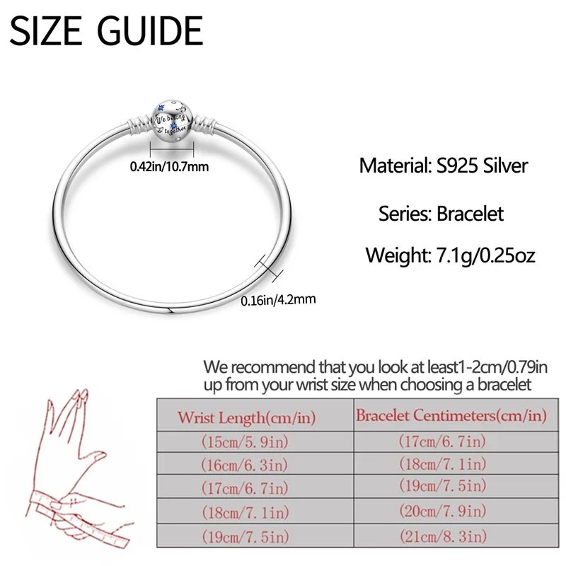 Bracelet Silver 925 Original 17-20CM Star Moon Sun Four Leaf Clover Green Zircon Bracelets Fit DIY Charms Birthday Jewelry Gifts Bracelet Silver 925 Original 17-20CM Star Moon Sun Four Leaf Clover Green Zircon Bracelets Fit DIY Charms Birthday Jewelry Gifts