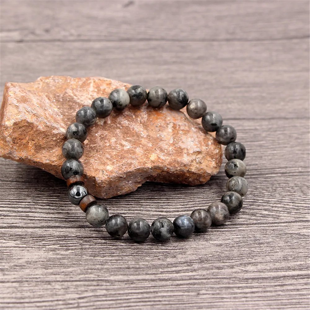 Volcanic Stone Bracelet for Men Lava Wooden Beads Bracelet Tibetan Buddha Wrist Chain Women Men Jewelry Gift New Bracelets