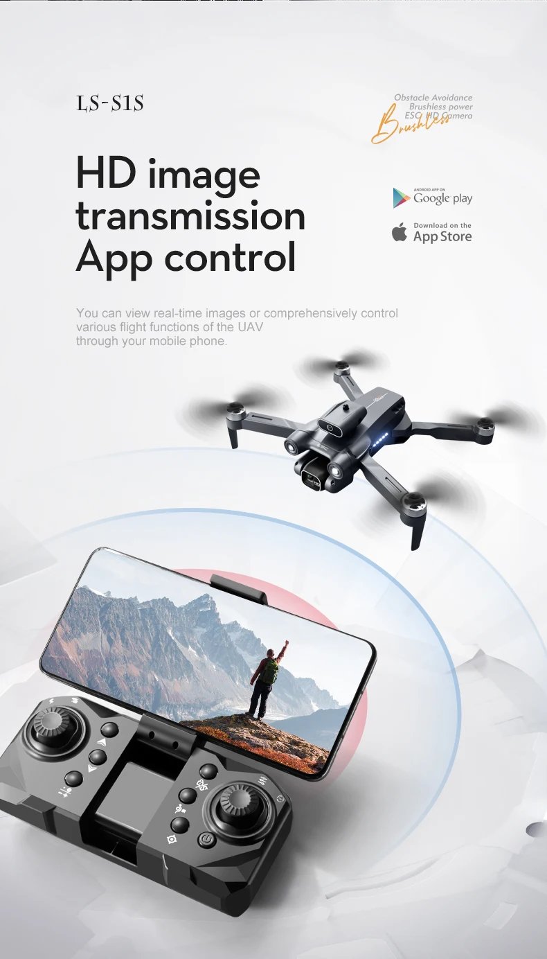 New S1S Mini Drone Caméra 8K Professional Brushless Motor Dron Obstacle Avoidance HD Dual Camera Foldable Quadcopter Toys