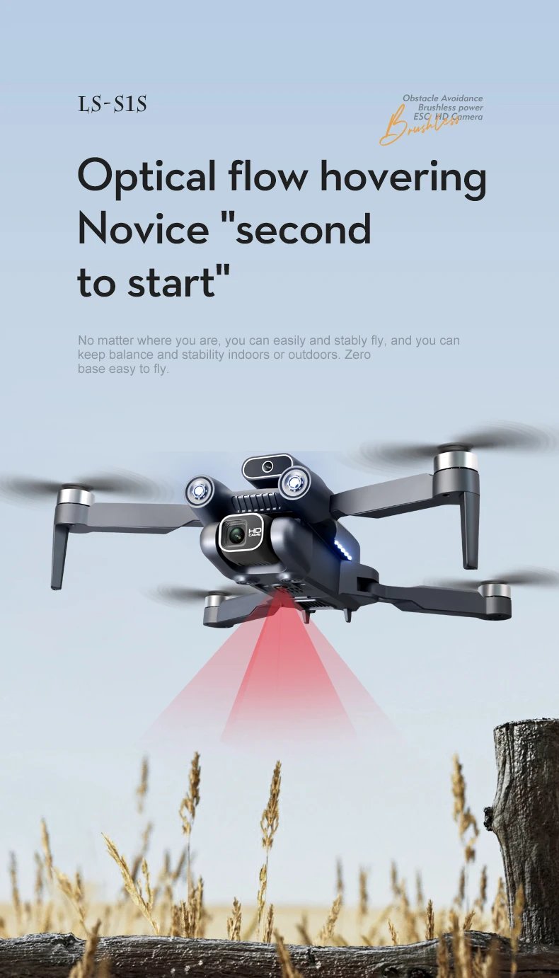 New S1S Mini Drone Caméra 8K Professional Brushless Motor Dron Obstacle Avoidance HD Dual Camera Foldable Quadcopter Toys