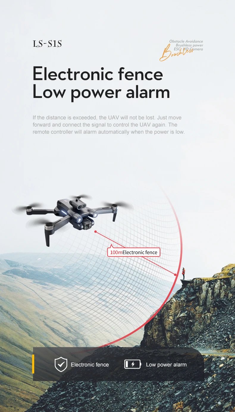 New S1S Mini Drone Caméra 8K Professional Brushless Motor Dron Obstacle Avoidance HD Dual Camera Foldable Quadcopter Toys