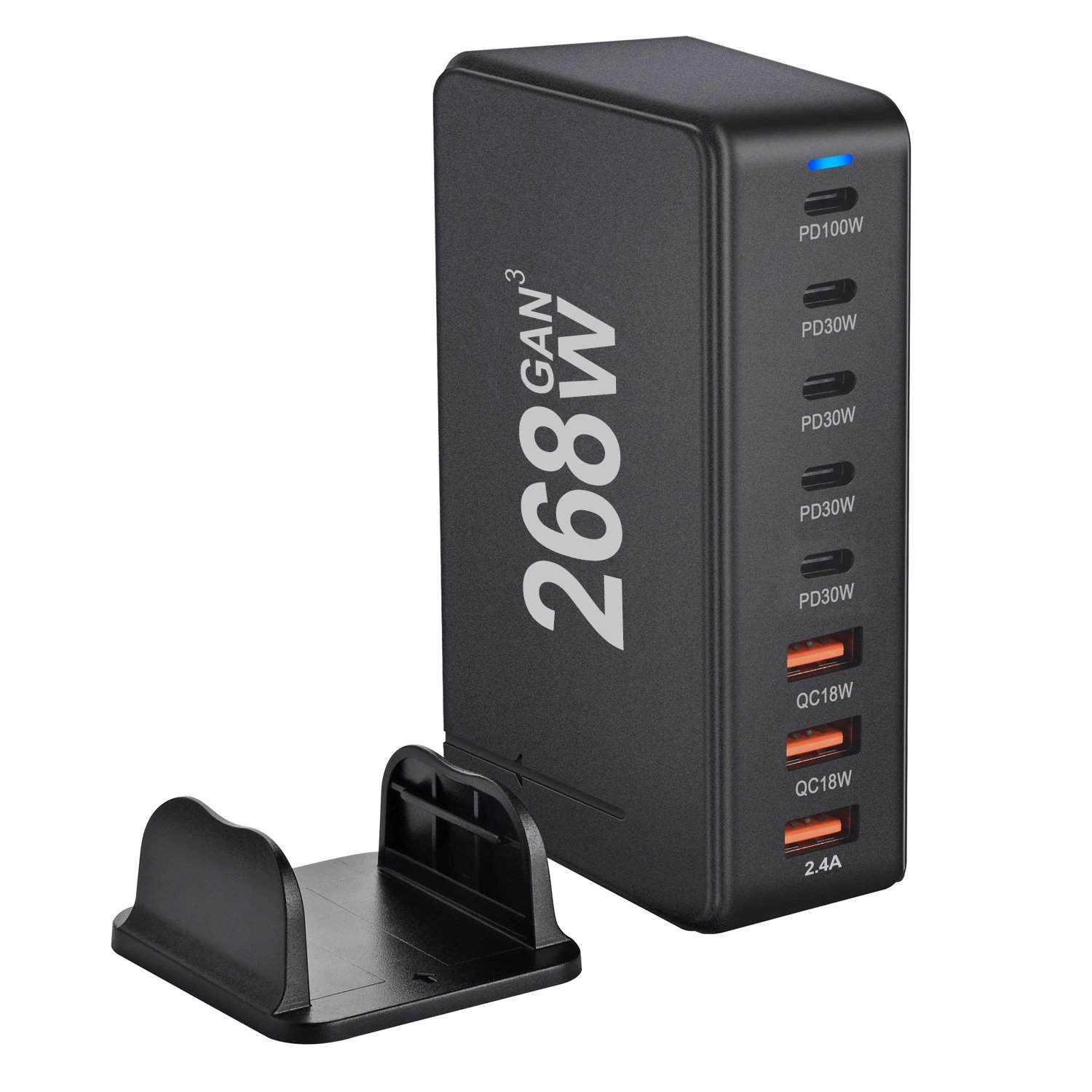 268W GaN Desktop Charger 8-Port USB PD Charger Quick Charge 3.0 USB Type C Fast Charger Mobile USB Charger for iPhone 15 MacBook 268W GaN Desktop Charger 8-Port USB PD Charger Quick Charge 3.0 USB Type C Fast Charger Mobile USB Charger for iPhone 15 MacBook