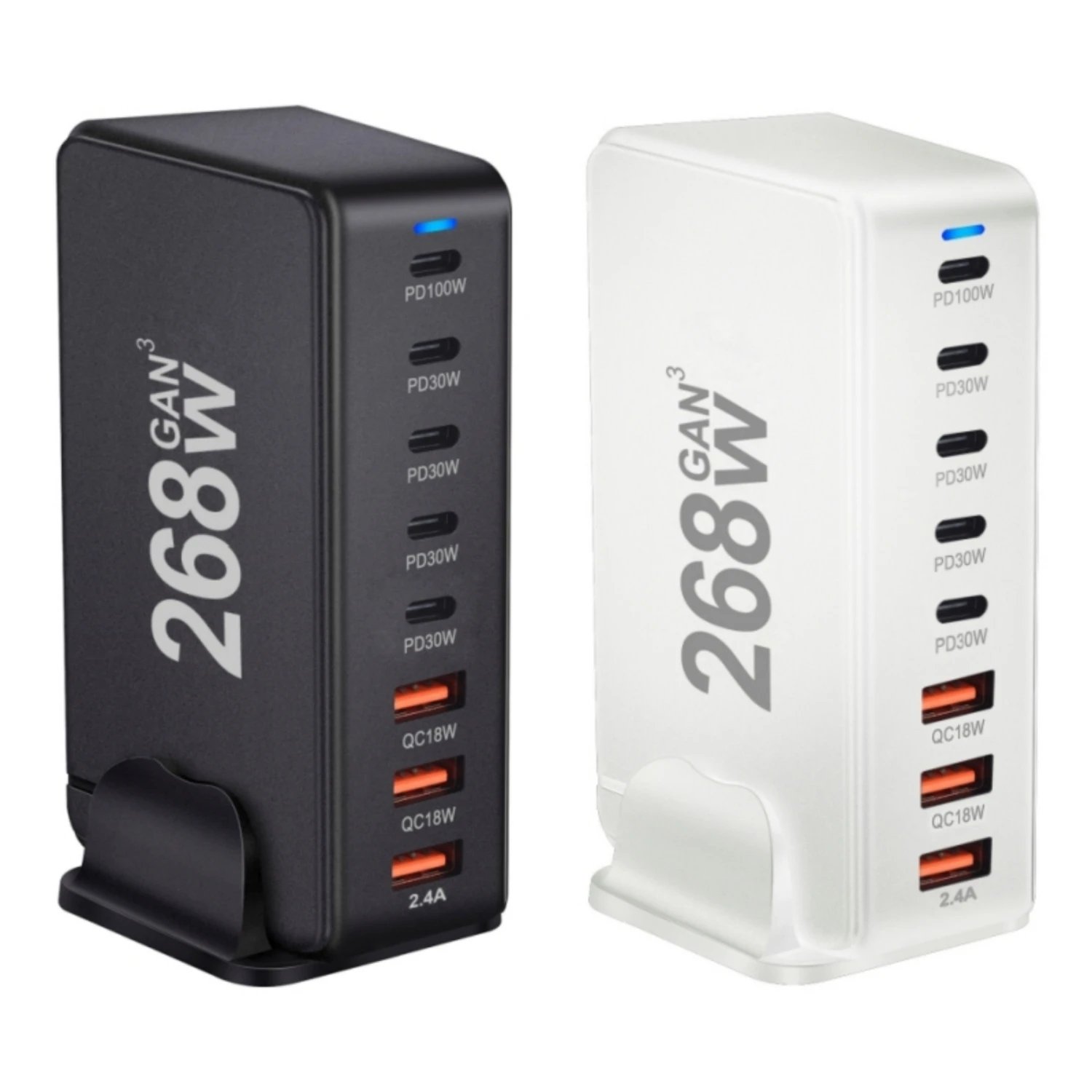 268W GaN Desktop Charger 8-Port USB PD Charger Quick Charge 3.0 USB Type C Fast Charger Mobile USB Charger for iPhone 15 MacBook 268W GaN Desktop Charger 8-Port USB PD Charger Quick Charge 3.0 USB Type C Fast Charger Mobile USB Charger for iPhone 15 MacBook