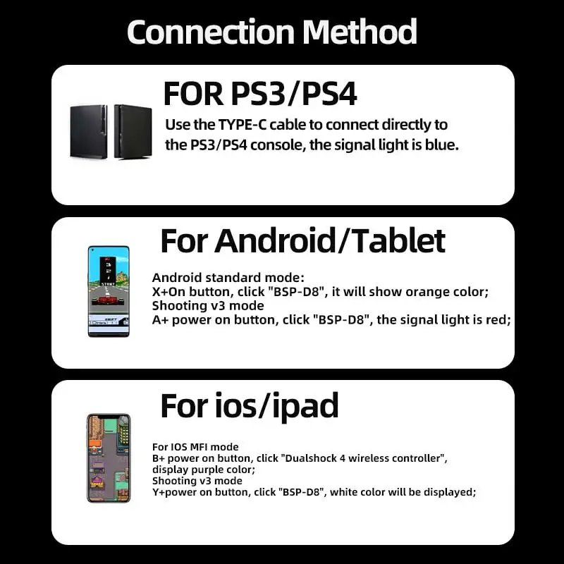 VILCORN D8 Gaming Dual Hall Flexible RGB Controller Streaming Gamepad for Tablet Android PS4 Switch PC Joystick