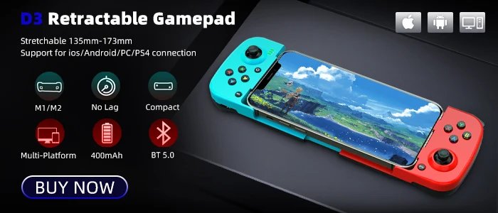 VILCORN D8 Gaming Dual Hall Flexible RGB Controller Streaming Gamepad for Tablet Android PS4 Switch PC Joystick