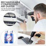 Portable Compressed Air Duster 2 in 1 Air Blower Cordless Duster Blower for Keyboard Computer Cleaning - Image 3