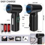 Portable Compressed Air Duster 2 in 1 Air Blower Cordless Duster Blower for Keyboard Computer Cleaning - Image 2