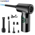 Portable Compressed Air Duster 2 in 1 Air Blower Cordless Duster Blower for Keyboard Computer Cleaning