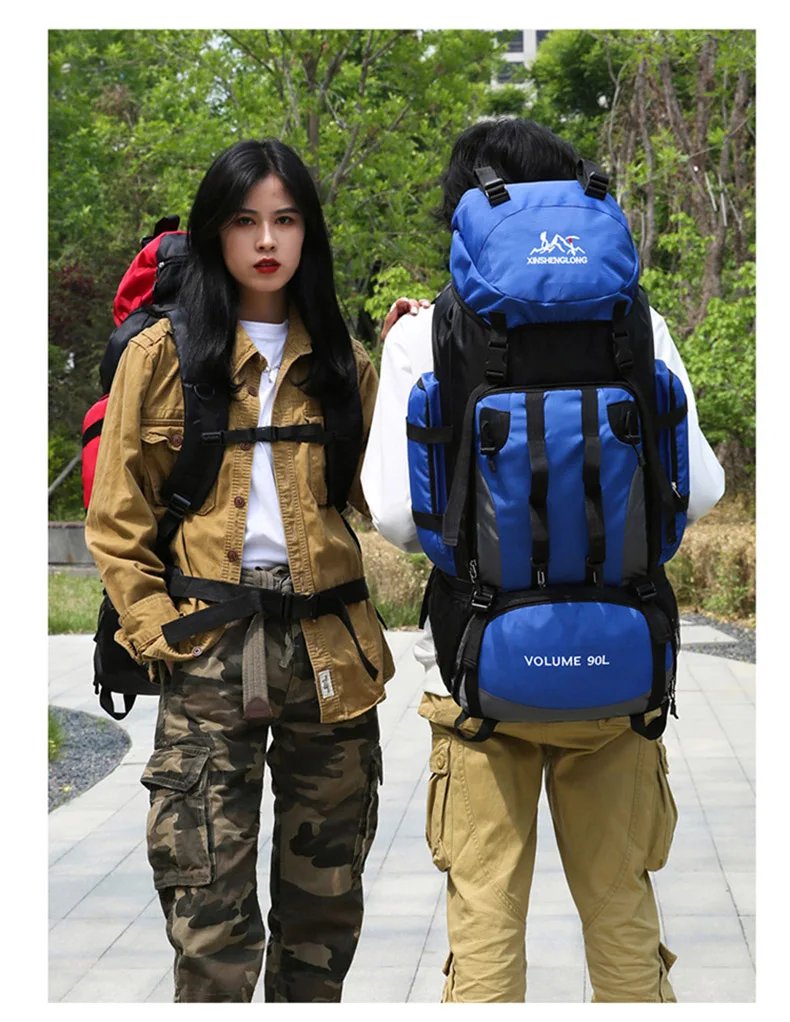 90L Waterproof Hiking Camping Backpack Trekking Bag Rucksack Large Capacity Travel Outdoor Sports Bags Camping Equipment Men 90L Waterproof Hiking Camping Backpack Trekking Bag Rucksack Large Capacity Travel Outdoor Sports Bags Camping Equipment Men