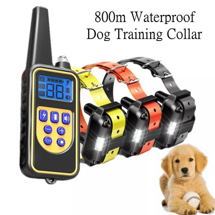 Electric Dog Training Collar Waterproof Dog Bark Collar Pet With Remote Control Rechargeable Anti Barking Device All Size Dogs - Image 1