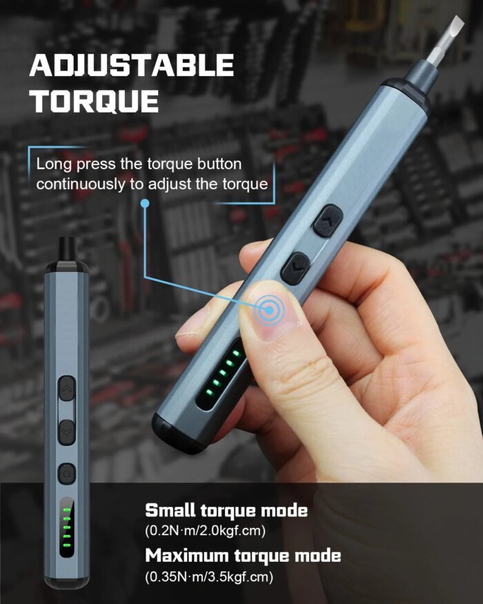 Electric Screwdriver Set 5 Torque Settings Precision Power Tool Magnetic Screw Driver Bits for iPhone Glasses Watch PC - Image 3