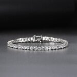 Iced Out Crystal Tennis Bracelet for Women. - Image 4