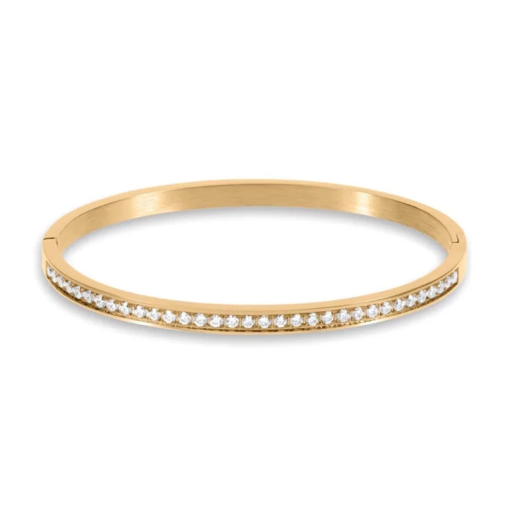 Fashion Punk Gold Color Bangles for Women Men Trendy Stainless Steel Metal Bracelets Bohemian Jewelry Accessories Gift Wholesale