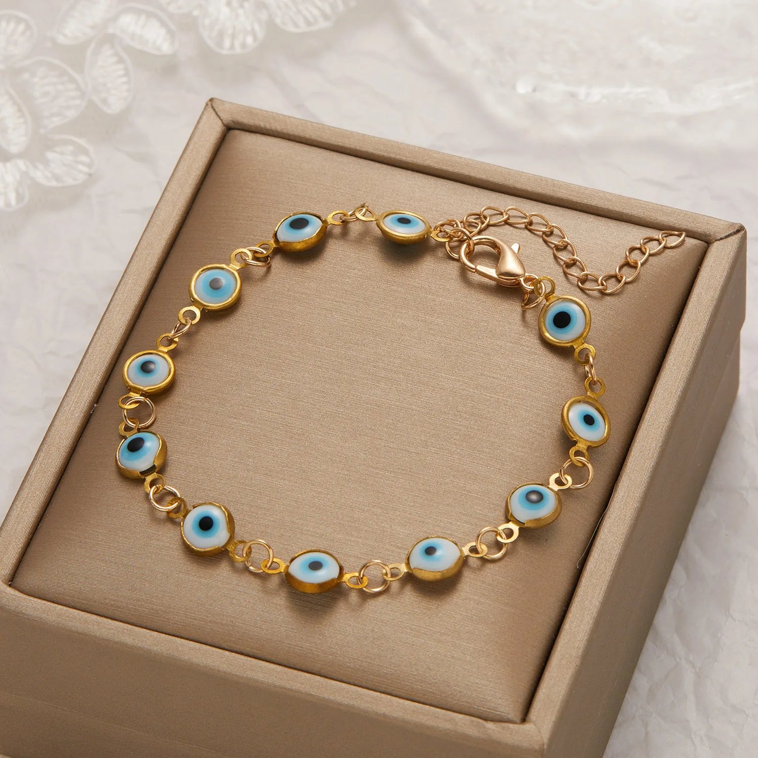 Lucky Turkey Evil Eye Bracelet For Women Men Colorful Red Blue Eye Adjustable Metal Chain Bangles Good Luck Wealth Jewelry Gifts Lucky Turkey Evil Eye Bracelet For Women Men Colorful Red Blue Eye Adjustable Metal Chain Bangles Good Luck Wealth Jewelry Gifts