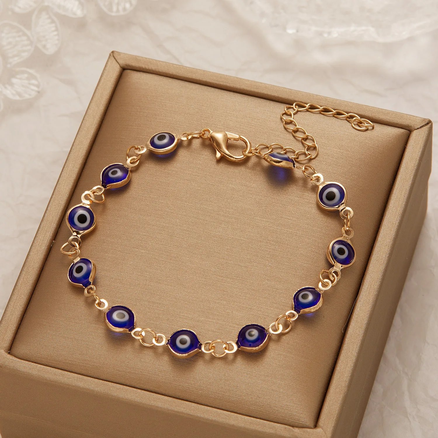 Lucky Turkey Evil Eye Bracelet For Women Men Colorful Red Blue Eye Adjustable Metal Chain Bangles Good Luck Wealth Jewelry Gifts Lucky Turkey Evil Eye Bracelet For Women Men Colorful Red Blue Eye Adjustable Metal Chain Bangles Good Luck Wealth Jewelry Gifts