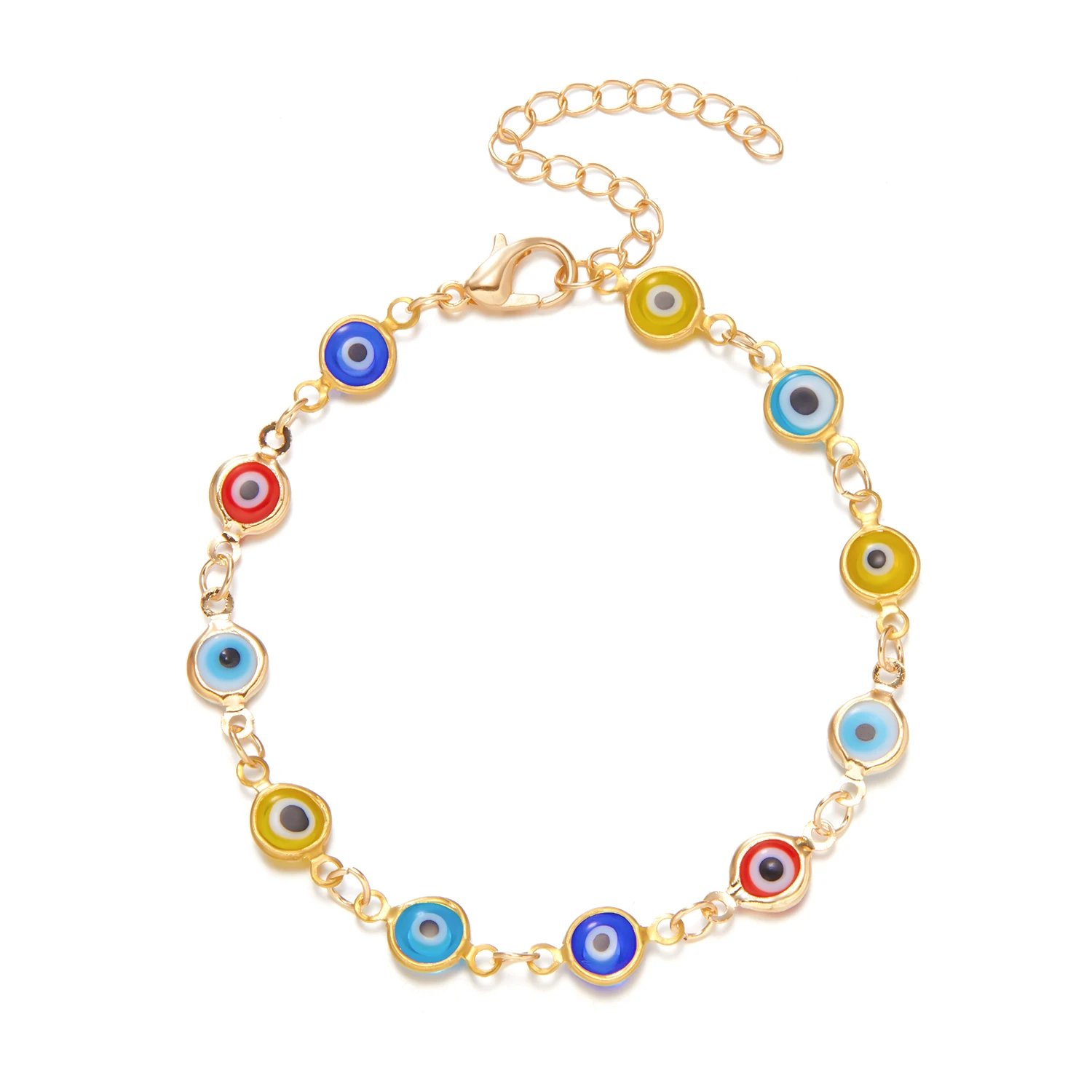 Lucky Turkey Evil Eye Bracelet For Women Men Colorful Red Blue Eye Adjustable Metal Chain Bangles Good Luck Wealth Jewelry Gifts Lucky Turkey Evil Eye Bracelet For Women Men Colorful Red Blue Eye Adjustable Metal Chain Bangles Good Luck Wealth Jewelry Gifts