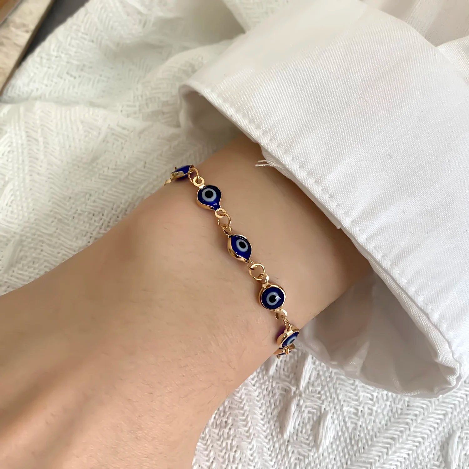 Lucky Turkey Evil Eye Bracelet For Women Men Colorful Red Blue Eye Adjustable Metal Chain Bangles Good Luck Wealth Jewelry Gifts Lucky Turkey Evil Eye Bracelet For Women Men Colorful Red Blue Eye Adjustable Metal Chain Bangles Good Luck Wealth Jewelry Gifts