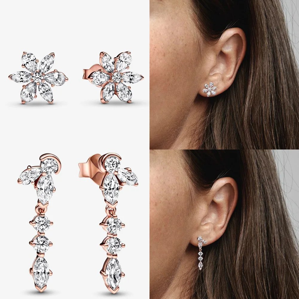 Original 925 Sterling Silver Earrings plata de ley Sparkling Love Heart Ear Studs Earrings for Women Jewelry Gifts Original 925 Sterling Silver Earrings plata de ley Sparkling Love Heart Ear Studs Earrings for Women Jewelry Gifts
