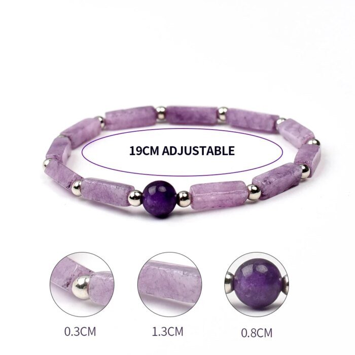 Natural Amethyst Body-purify Slimming Bracelet Stone Energy Yoga Bracelets for Women Weight Loss Bracelet Fatigue Relief Healing - Image 5