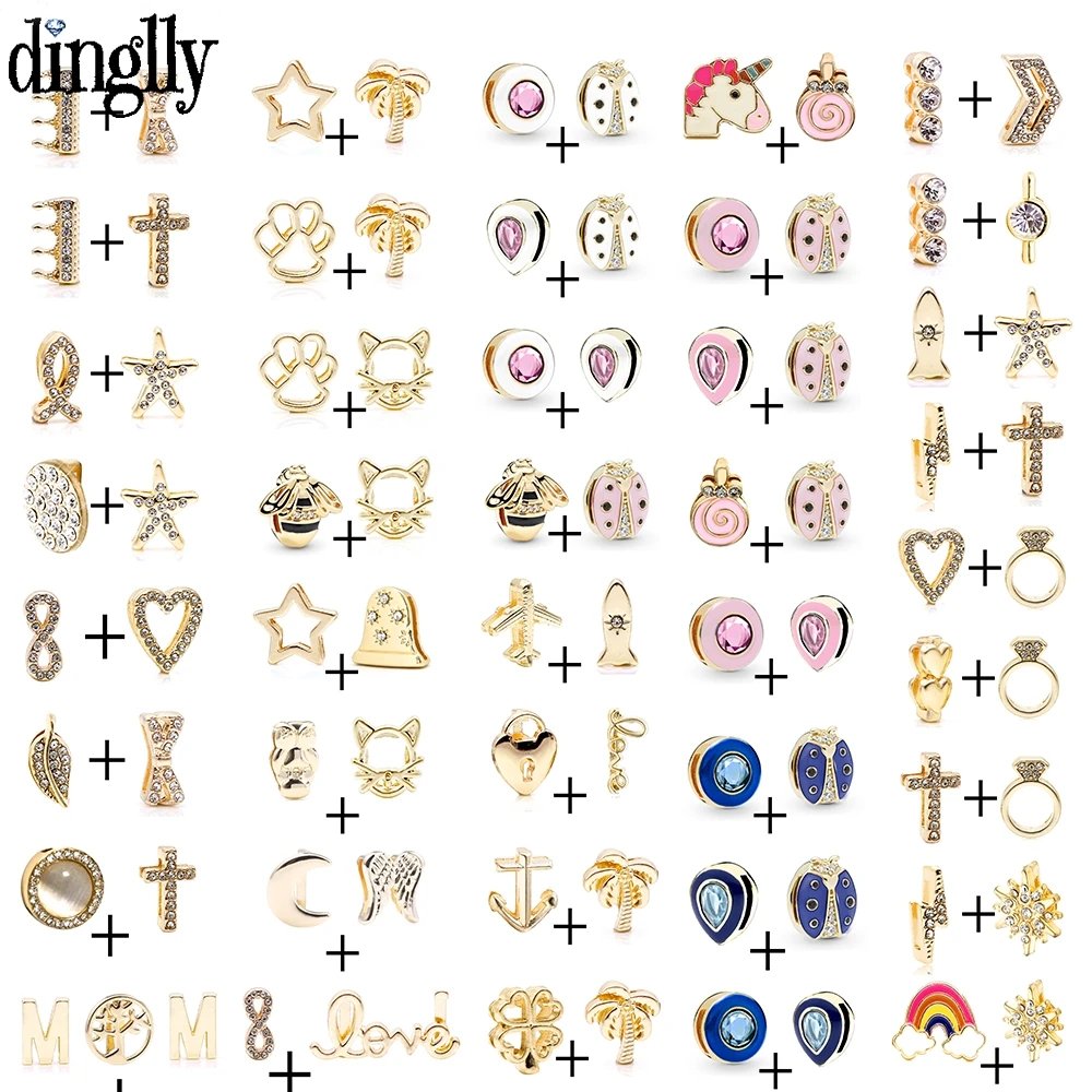 DINGLLY Two-tone Stainless Steel Mesh Bracelets For Women Men Golden Love Heart Beaded 10mm Ribbon Mesh Bracelet & Bangle Gifts