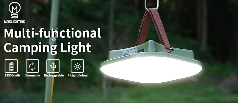 MOSLIGHTING Tent Light Rechargeable Lantern Portable Emergency Night Market Light Outdoor Camping Bulb Lamp Flashlight Home LED