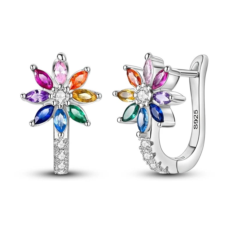 Hoop Earrings 925 Sterling Silver Starry Moon Feather Blue Shiny Zircon Inlaid Drop Earrings Women Fashion Jewelry Gift Hoop Earrings 925 Sterling Silver Starry Moon Feather Blue Shiny Zircon Inlaid Drop Earrings Women Fashion Jewelry Gift
