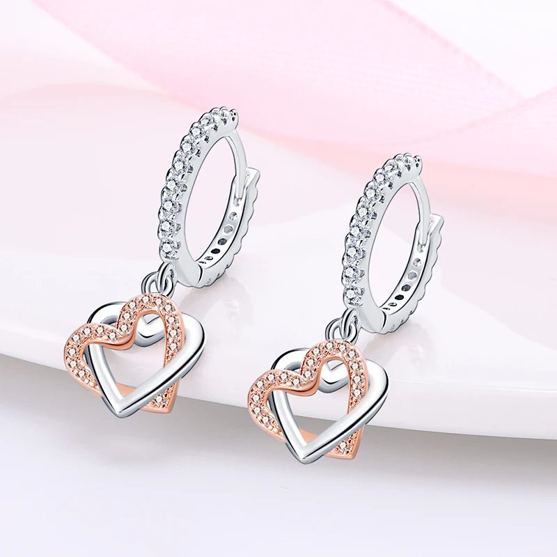 Hoop Earrings 925 Sterling Silver Starry Moon Feather Blue Shiny Zircon Inlaid Drop Earrings Women Fashion Jewelry Gift Hoop Earrings 925 Sterling Silver Starry Moon Feather Blue Shiny Zircon Inlaid Drop Earrings Women Fashion Jewelry Gift