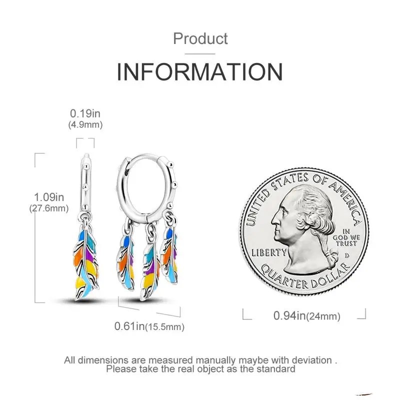 Hoop Earrings 925 Sterling Silver Starry Moon Feather Blue Shiny Zircon Inlaid Drop Earrings Women Fashion Jewelry Gift Hoop Earrings 925 Sterling Silver Starry Moon Feather Blue Shiny Zircon Inlaid Drop Earrings Women Fashion Jewelry Gift