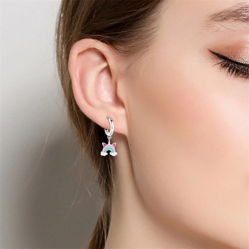 Hoop Earrings 925 Sterling Silver Starry Moon Feather Blue Shiny Zircon Inlaid Drop Earrings Women Fashion Jewelry Gift Hoop Earrings 925 Sterling Silver Starry Moon Feather Blue Shiny Zircon Inlaid Drop Earrings Women Fashion Jewelry Gift