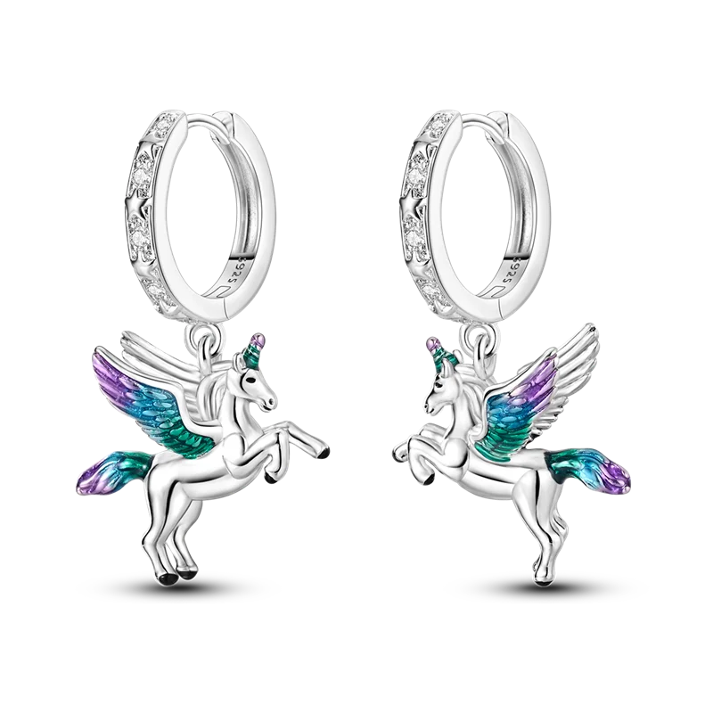 Hoop Earrings 925 Sterling Silver Starry Moon Feather Blue Shiny Zircon Inlaid Drop Earrings Women Fashion Jewelry Gift Hoop Earrings 925 Sterling Silver Starry Moon Feather Blue Shiny Zircon Inlaid Drop Earrings Women Fashion Jewelry Gift