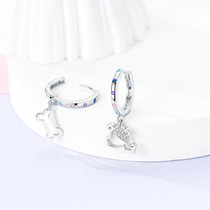 Hoop Earrings 925 Sterling Silver Starry Moon Feather Blue Shiny Zircon Inlaid Drop Earrings Women Fashion Jewelry Gift Hoop Earrings 925 Sterling Silver Starry Moon Feather Blue Shiny Zircon Inlaid Drop Earrings Women Fashion Jewelry Gift
