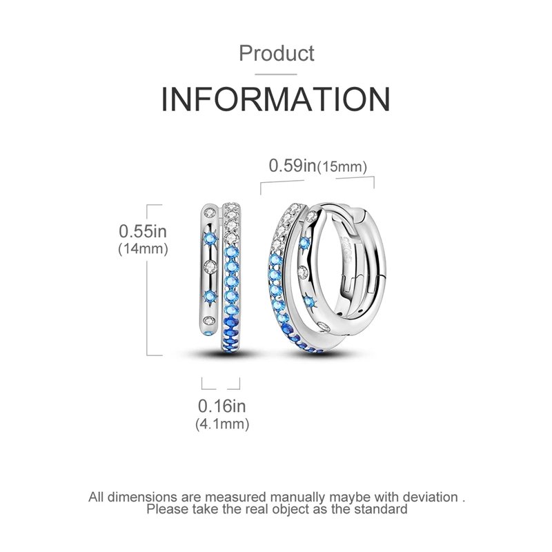 Hoop Earrings 925 Sterling Silver Starry Moon Feather Blue Shiny Zircon Inlaid Drop Earrings Women Fashion Jewelry Gift Hoop Earrings 925 Sterling Silver Starry Moon Feather Blue Shiny Zircon Inlaid Drop Earrings Women Fashion Jewelry Gift