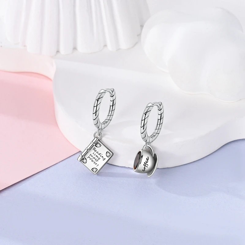 Hoop Earrings 925 Sterling Silver Starry Moon Feather Blue Shiny Zircon Inlaid Drop Earrings Women Fashion Jewelry Gift Hoop Earrings 925 Sterling Silver Starry Moon Feather Blue Shiny Zircon Inlaid Drop Earrings Women Fashion Jewelry Gift
