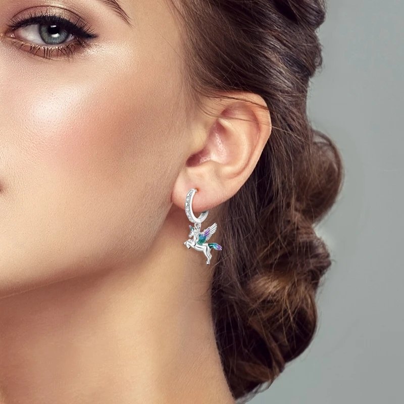 Hoop Earrings 925 Sterling Silver Starry Moon Feather Blue Shiny Zircon Inlaid Drop Earrings Women Fashion Jewelry Gift Hoop Earrings 925 Sterling Silver Starry Moon Feather Blue Shiny Zircon Inlaid Drop Earrings Women Fashion Jewelry Gift