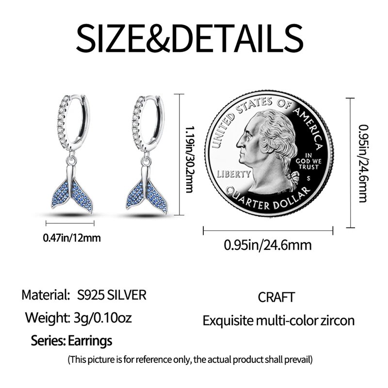 Hoop Earrings 925 Sterling Silver Starry Moon Feather Blue Shiny Zircon Inlaid Drop Earrings Women Fashion Jewelry Gift Hoop Earrings 925 Sterling Silver Starry Moon Feather Blue Shiny Zircon Inlaid Drop Earrings Women Fashion Jewelry Gift